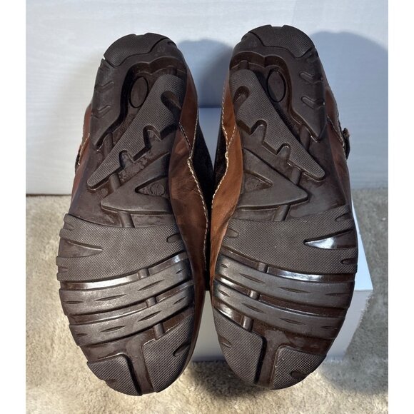 Robert Wayne Shoes Mens Size 7 Brown Leather Casual Sneakers Red & Black Straps - Picture 7 of 12